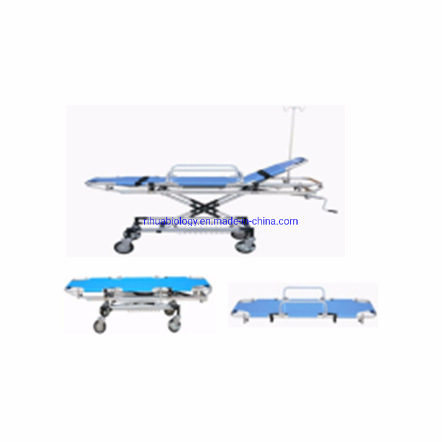 RH-G2008 Hospital Folding Loading Ambulance Aluminum Basket Emergency bed