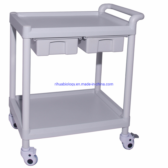 RH-201C Hospital Clinic Simple Furniture 2 Small Drawer Miscellaneous Supply Cart