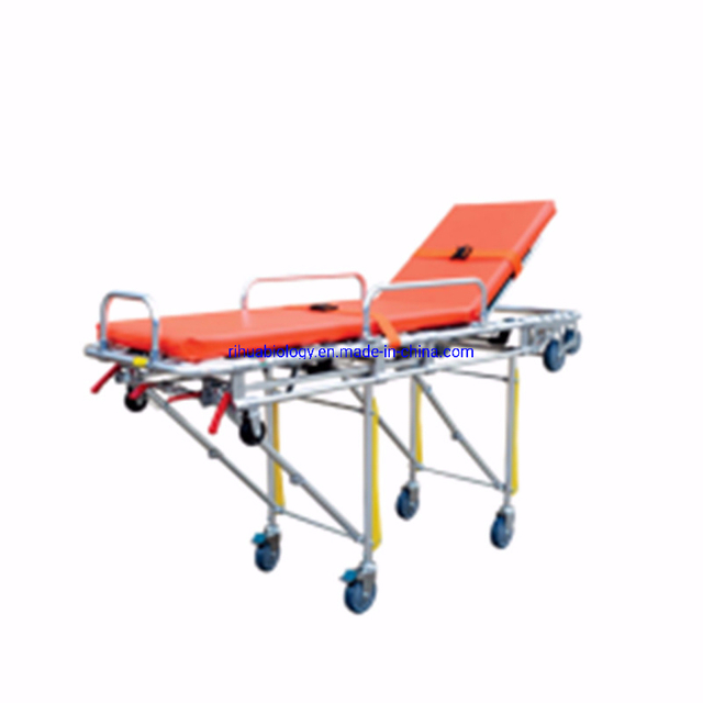 Hospital Aluminum Alloy Folding Automatic Loading Ambulance Stretcher for Rescue