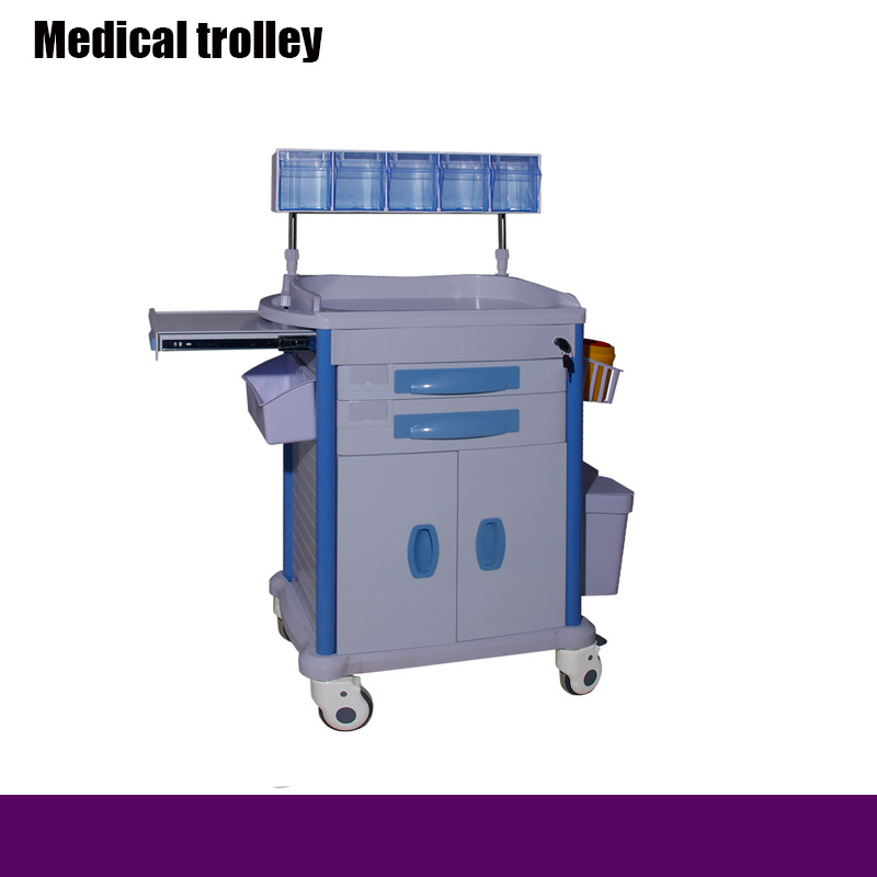 Hospital ABS Plastic Anesthesia Nursing Trolley Medical Cart