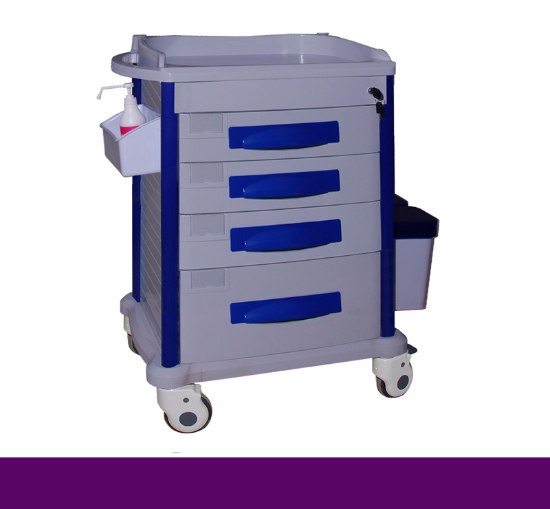 Convenient Hospital Emergency Trolley Drug Delivery Cart