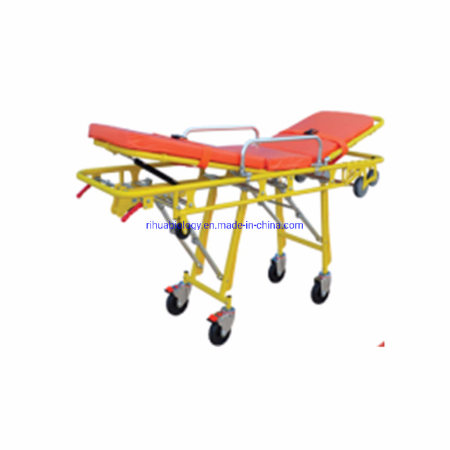 RH-G2030 Hospital Steel Loading Ambulance Stretcher with Wheels