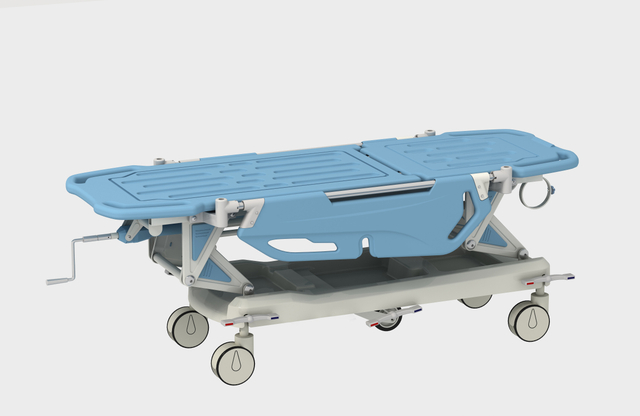 Rh-Z004 Hospital Luxrious Hydraulic Rise And Fall Stretcher Cart