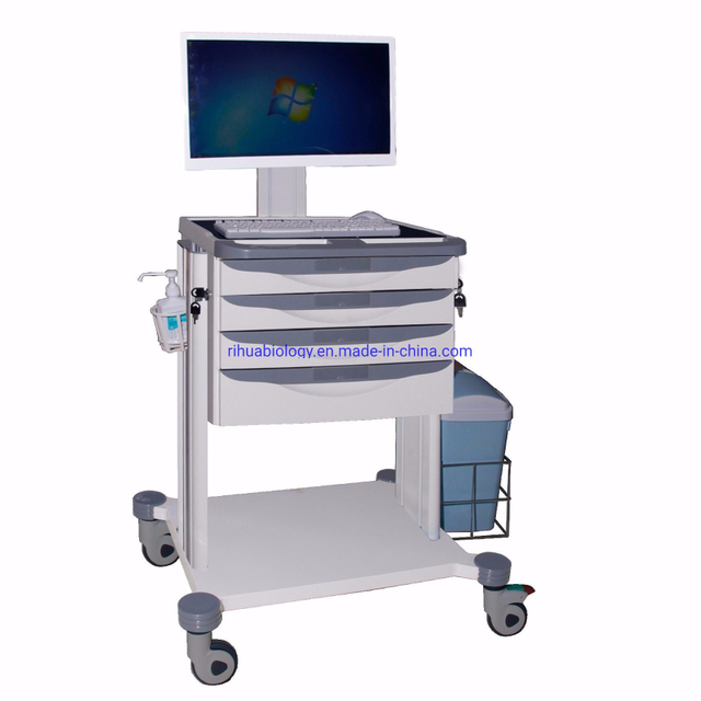 RH-C208 Hospital Medical Service 3 Drawer Computer Cart 