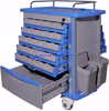 RH-C526 Hospital Furniture Double Sided 6 Tray Pharmaceutical Cart