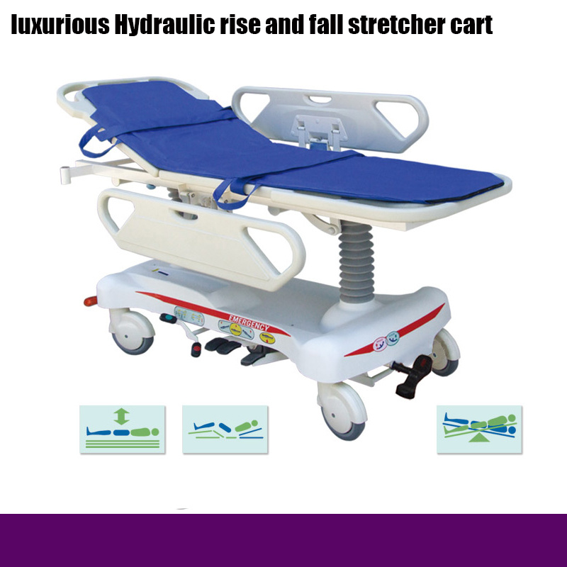 Rh-D207 Hospital Luxurious Hydraulic Rise and Fall Stretcher Cart