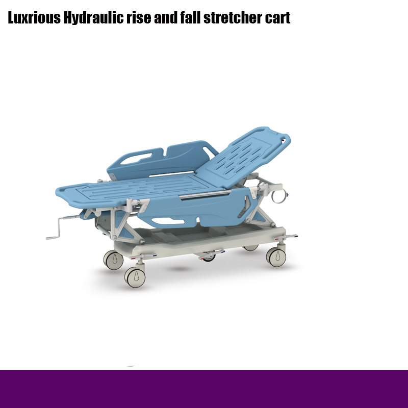 Rh-Z004 Hospital Luxrious Hydraulic Rise and Fall Stretcher Cart