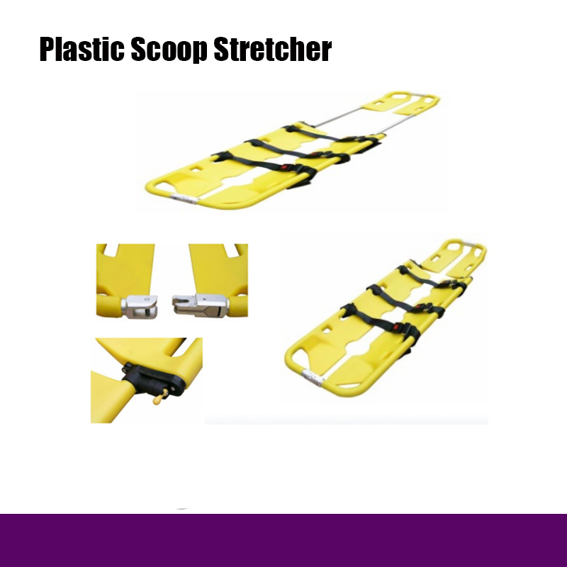 Rh-G703 Aluminum Alloy Scoop Stretcher Hospital Aluminum Stretcher Foldable