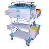 RH-C169 Hospital Clinic Furniture 2 Shelf and Miscellaneous Basket Treatment Cart