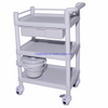 RH-101F Hospital Multifunctional ABS 3 Shelf and 1 Drawer Cart