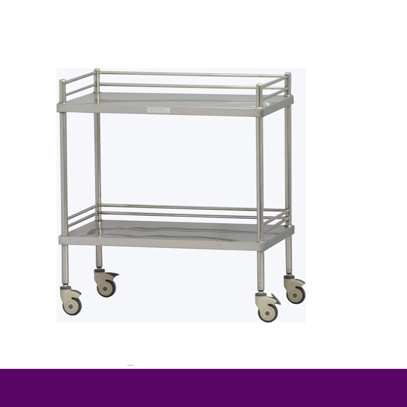 Hospital Stainless Steel Frame Made in China Instrument Cart