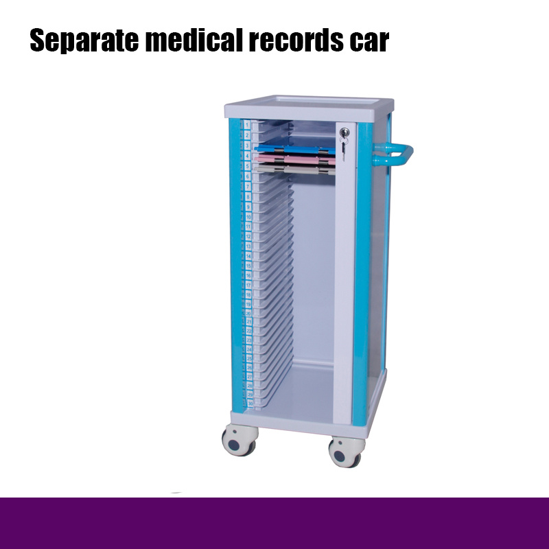 Hospital Single File Cart, 30 Compartments, No Drawers