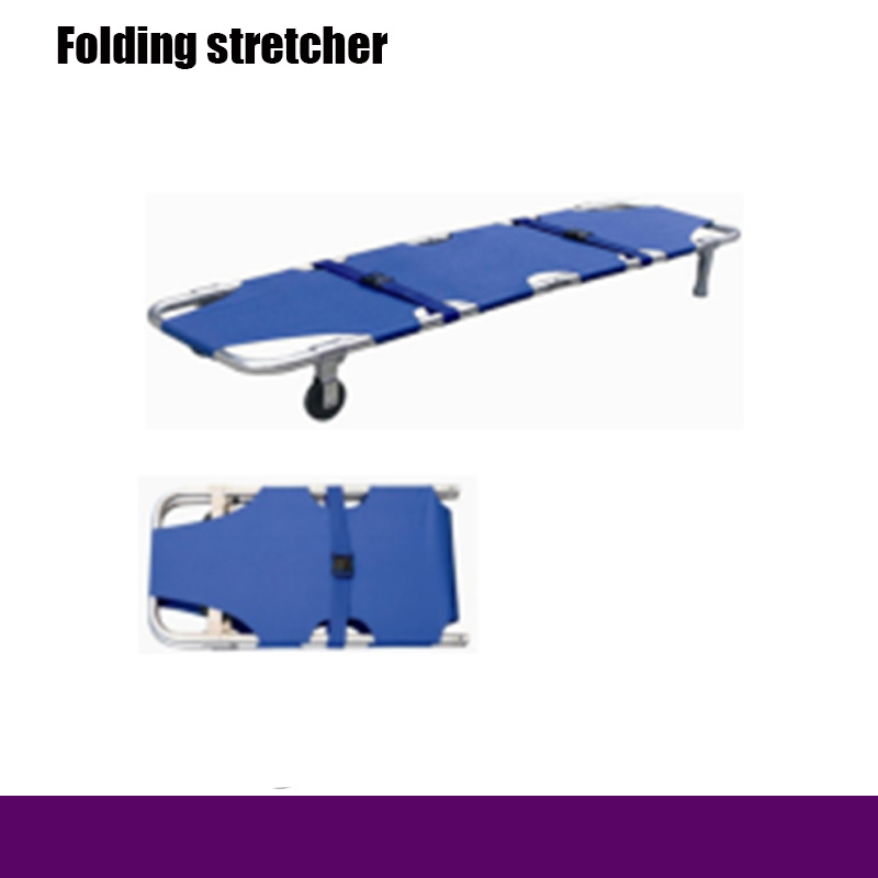 Hospital Two Wheels Foldaway Ambulance Stretcher for Hot Sale