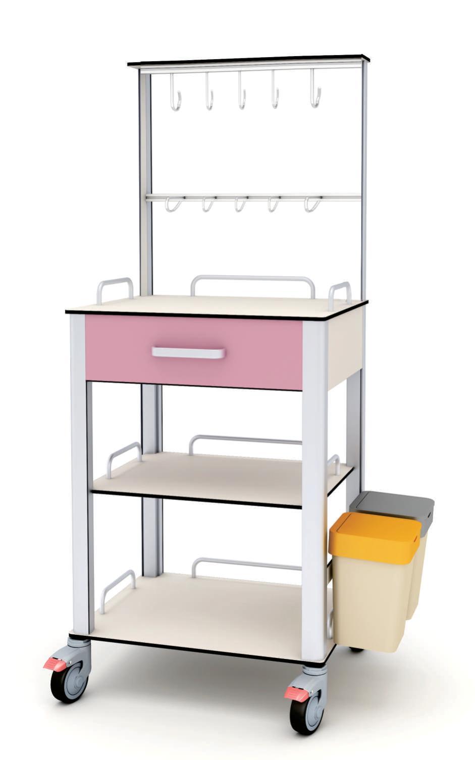 Economical Hospital Infusion Cart Ward Nursing Furniture