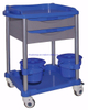 RH-C529 Hospital Ward Nursing Furniture 1 Drawer Treatment Cart with Double Vomit Bucket 