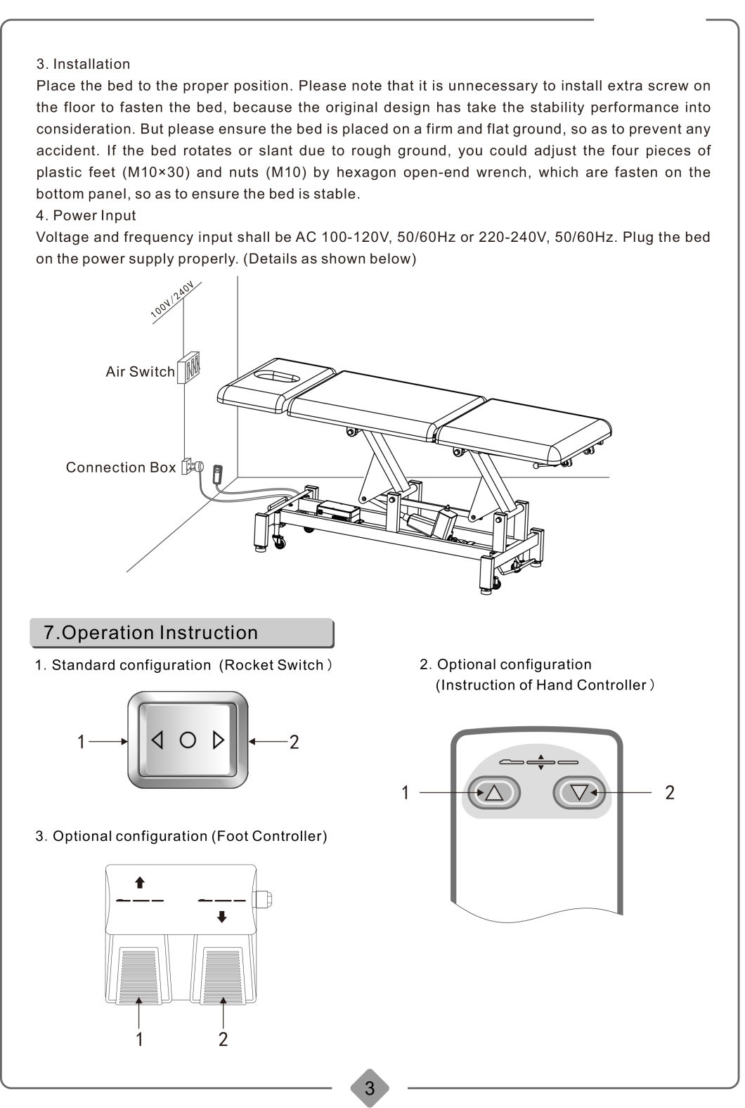 Rh-2212b Best Selling Electric Lift Beauty Bed for Beauty Salon