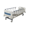 Rh-BS117 Two Crank Posture Adjustable Hospital Manual Bed for Impatient Clinic Nursing Care with Bending Type Aluminum Side Railings