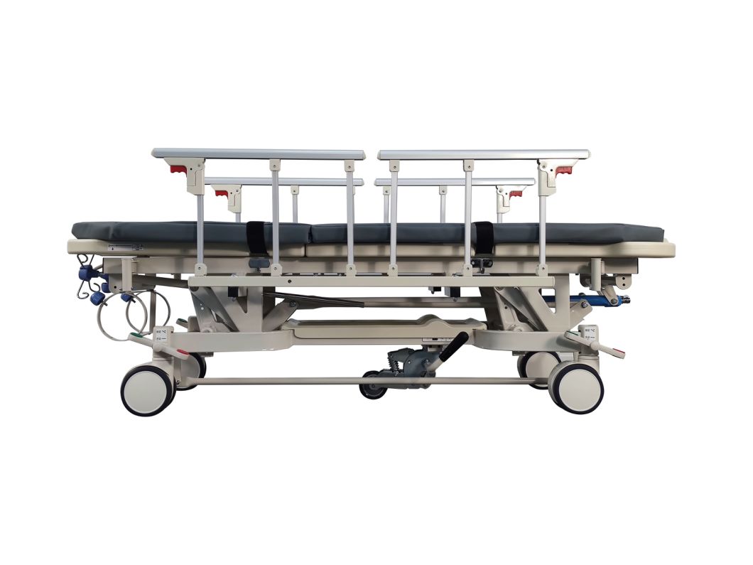 Rh-Fa800f Double Direction Deploying Folding Railing Transfer Patient Trolley Emergency Equipment