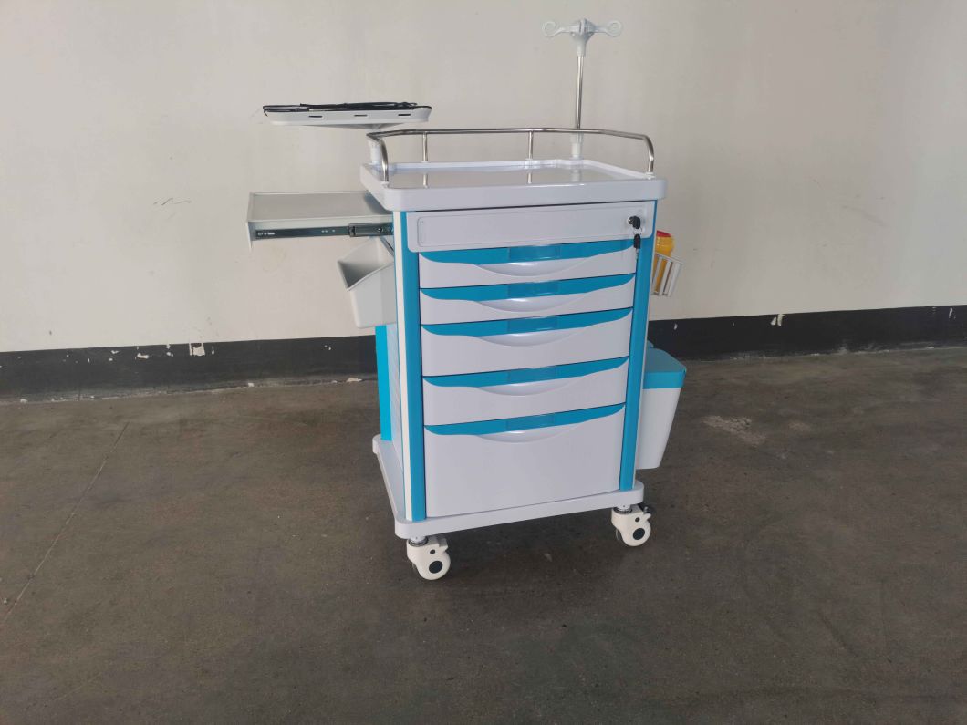 Rh-C512b Cheap Priced Fresh Color ABS Crash Cart: Hospital Emergency Clinic Furniture Supply