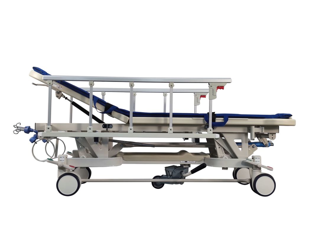 Rh-Fa800e 5 Folding Railings Transfer Patient Trolley Hospital Equipment