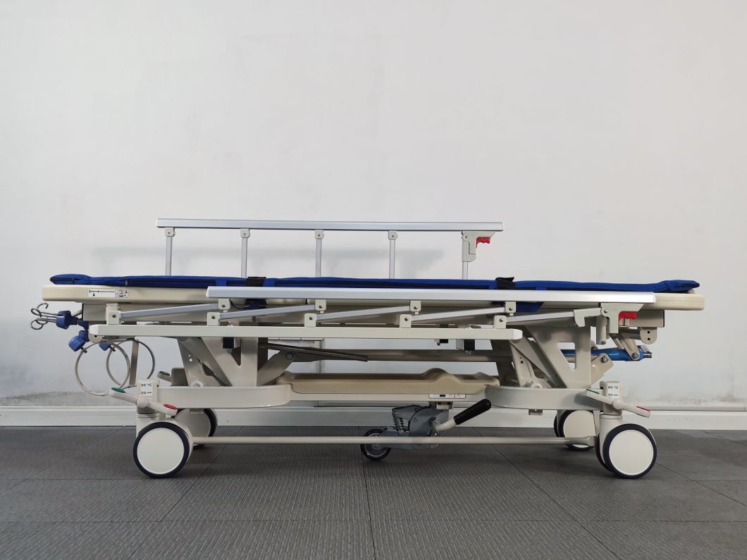 Rh-Fa800e 5 Folding Railings Transfer Patient Trolley Hospital Equipment