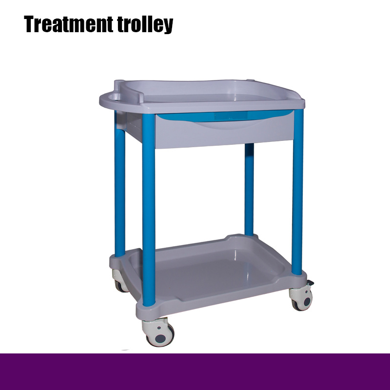 Hospital Stainless Steel Concise Medical Therapy Treatment Trolley Made in China