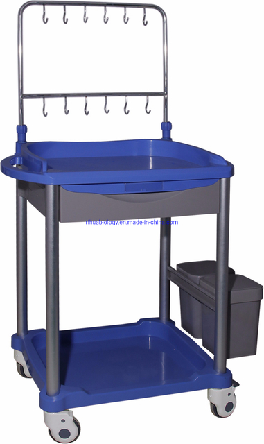 RH-C811 Hospital Medical Nursing Furniture 12 Infusion Hooks Treatment Cart