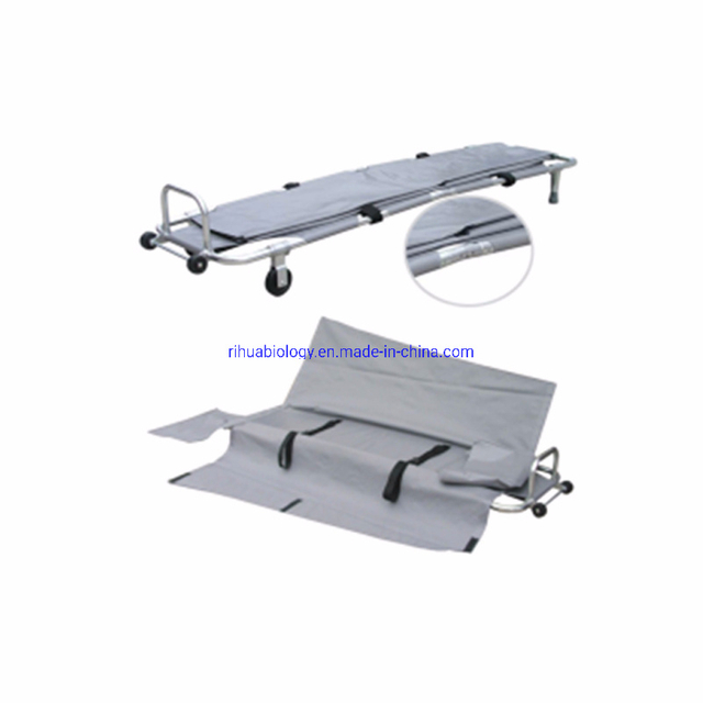 RH-G2007 Hospital Aluminum Folding Stretcher Aluminum Basket Stretcher