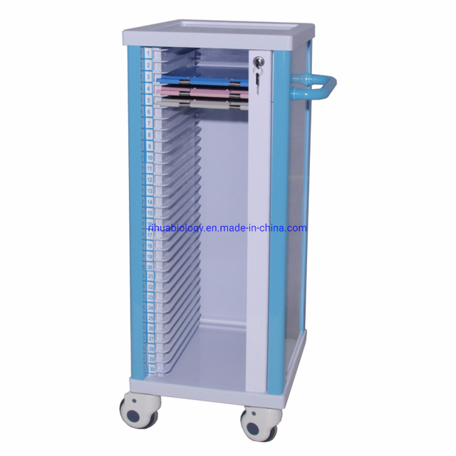 RH-C310 Hospital Furniture Patinet Record Cart with Single Row of Slots for patient sheet