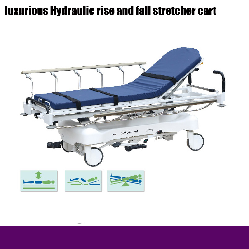 Rh-D208 Hospital Luxurious Hydraulic Rise and Fall Stretcher Cart