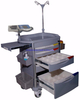 Rh-C102 Hospital Emergency Center Equipment 5 Drawer Crash Cart with Infusion Rack