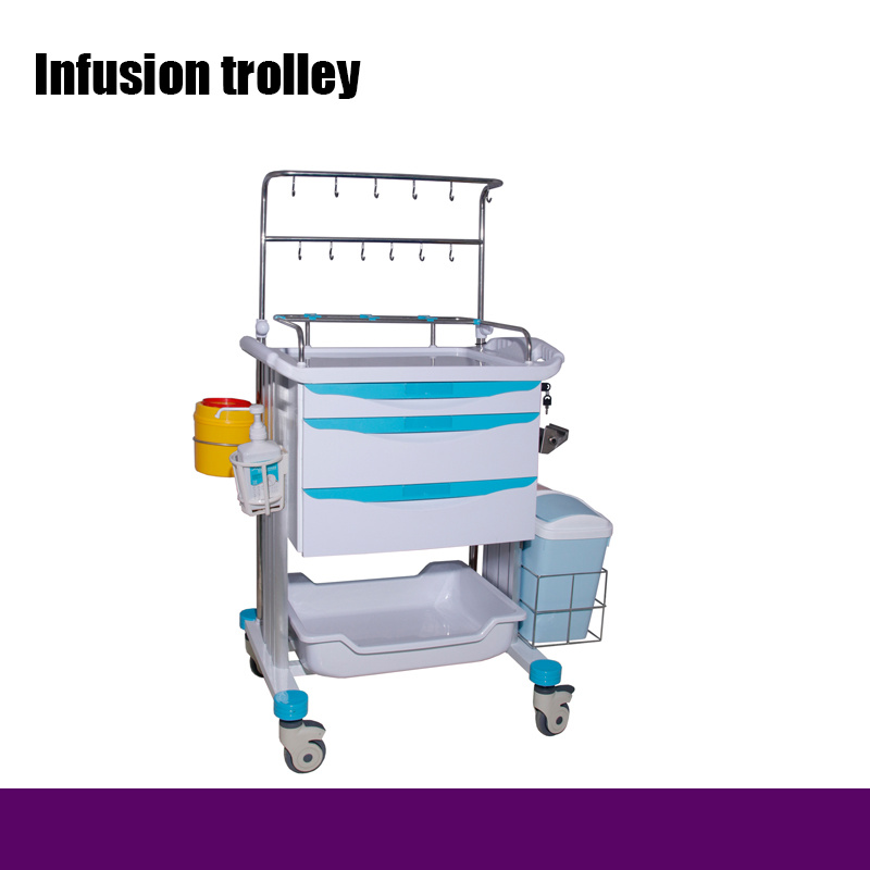 Hospital Mobile Medical Infusion Cylinder Trolley - Hospital Furniture