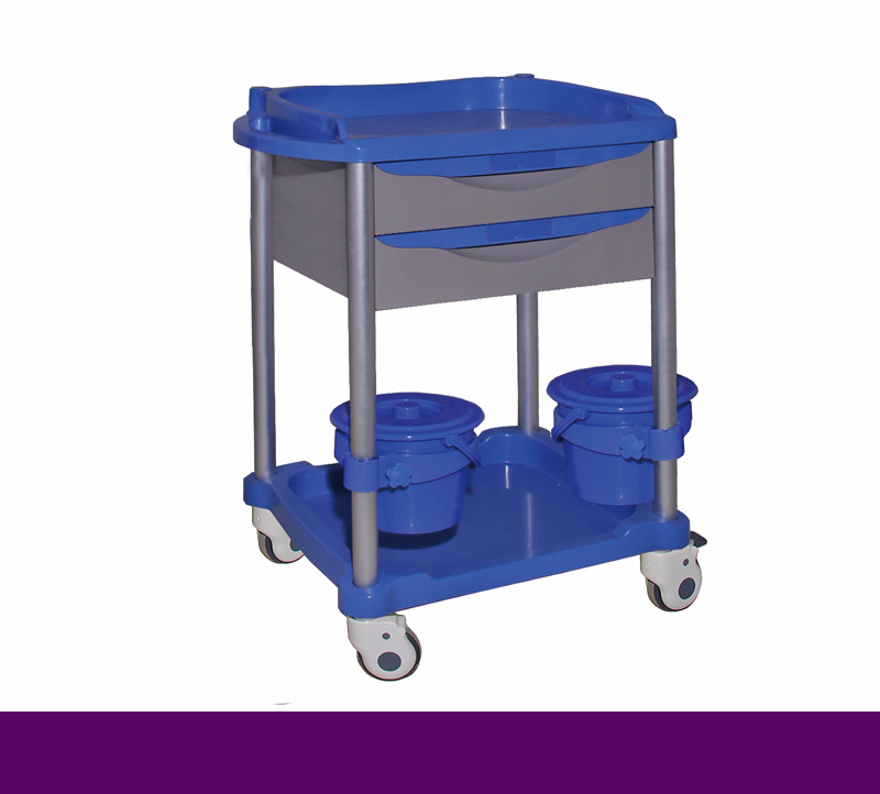 ABS Medical Treatment Cart with Bucket Hospital Trolley