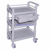 Rh-101j Hospital Clinic Furniture ABS 3 Shelf Mobile Supply Station Cart