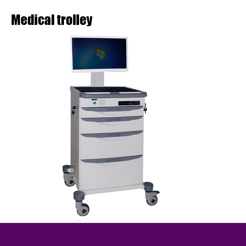 Hospital Nurse Movable Wireless Computer Nursing Medical Workstation Cart