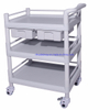 RH-201J Hospital Multiple Stuff Shelf Clinic Supply Cart with 2 Drawer