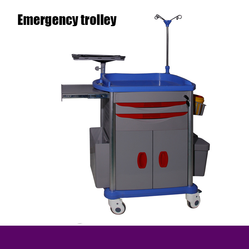 Hospital ABS Medical Medicine Emergency Trolley for Sales