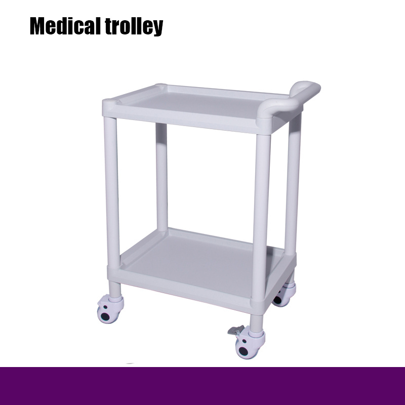 Hospital Pure White Stainless Steel Medical Instrument Trolley