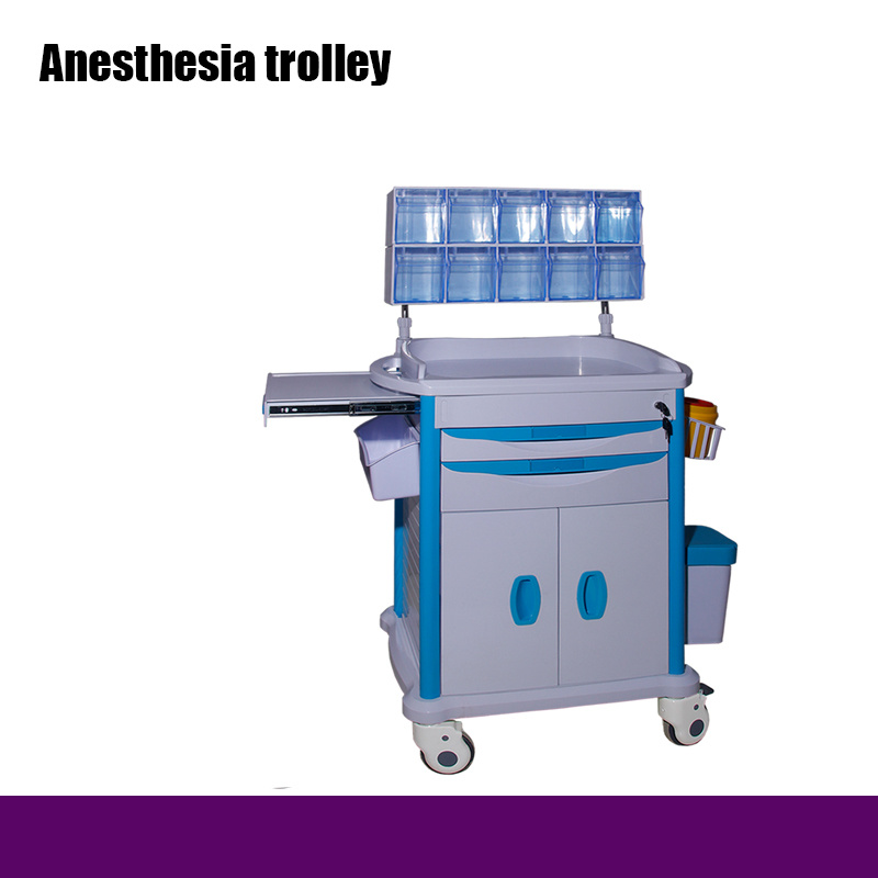 ABS Medical Trolley Anesthesia Trolley Cart for Hospital Emergency