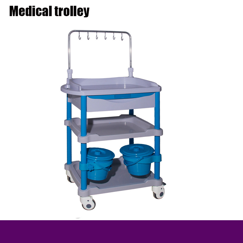 Refined Hospital New Design ABS Nurse Infusion Trolley