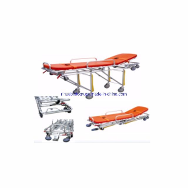 Hospital Aluminum Alloy Folding Loading Ambulance Stretcher