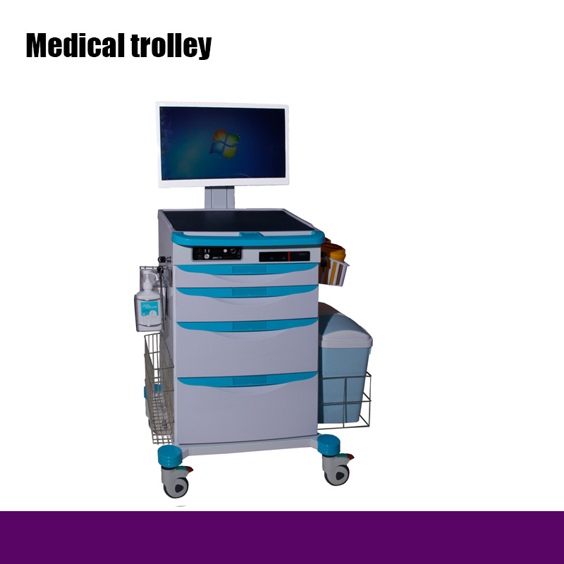 Hospital Mobile Computer Wireless Nurse Check-in Cart