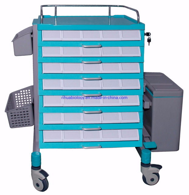 RH-C138 Medical Emergency Equipment Wounded Crash Cart Drawer Movable