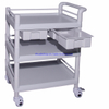 RH-201J Hospital Multiple Stuff Shelf Clinic Supply Cart with 2 Drawer