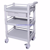 Rh-101j Hospital Clinic Furniture ABS 3 Shelf Mobile Supply Station Cart