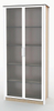 5-Layer-Shelf Supply Closet Cupboard with Glass Window: Medical Equipment Furniture Supply