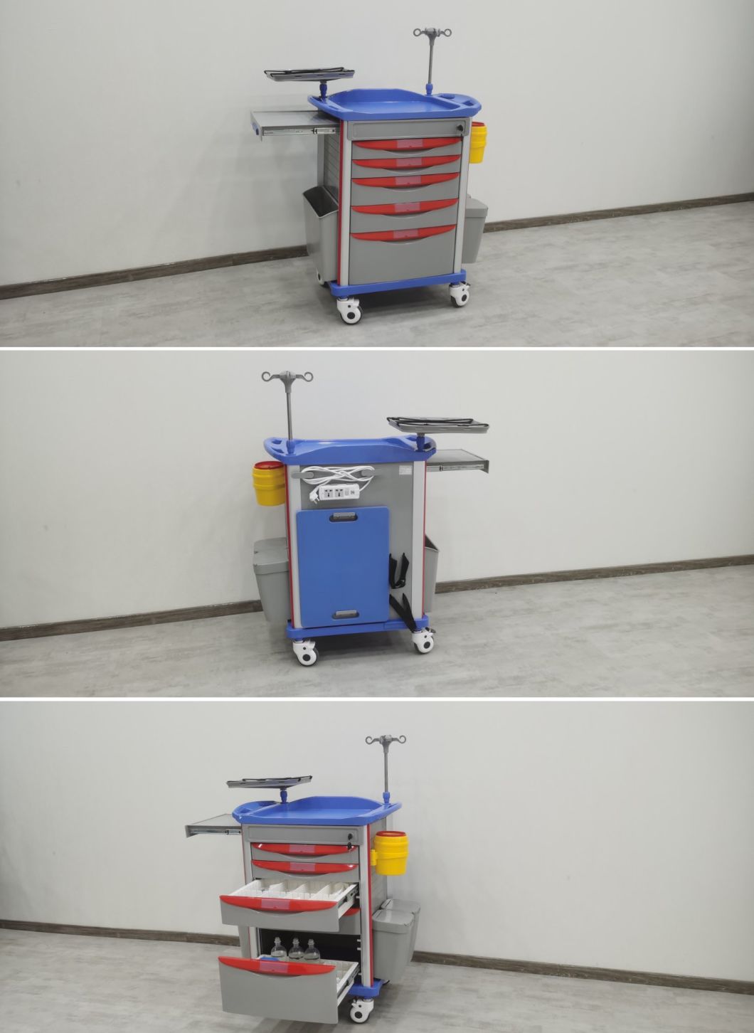 Rh-C7511 Multifunctional Hot Sale Emergency Crash Cart: Medical Hospital Furniture Supply