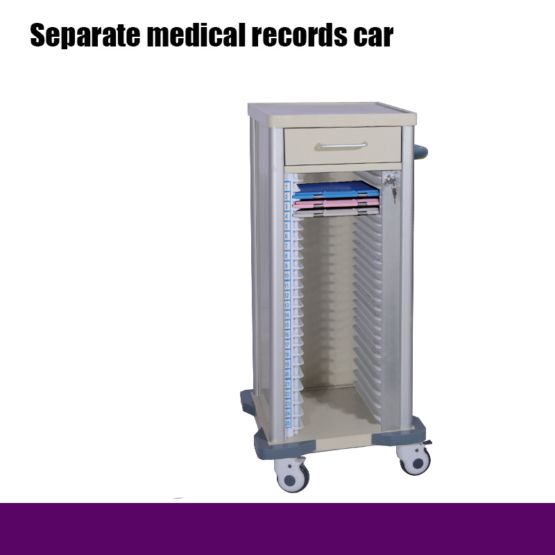 Single Row File Cart 25 Compartment Drawer to Hospital Furniture