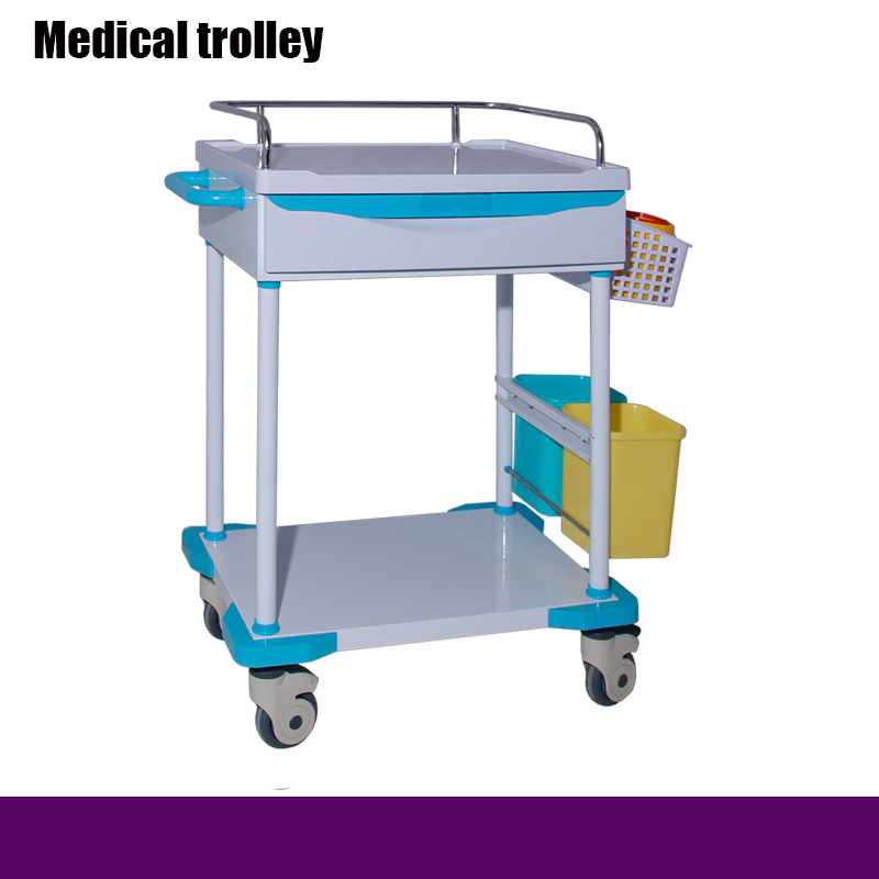 Colored Steel Hospital Treatment Concise Trolley