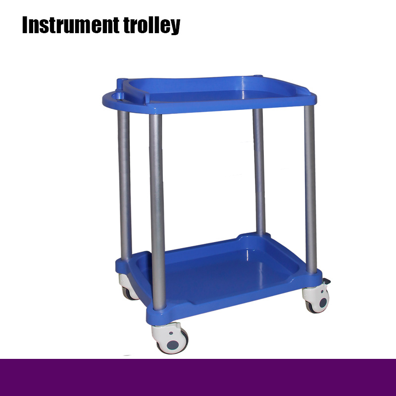 ABS Hospital Instrument & Drug Cart - Simple Durable Medical Trolley